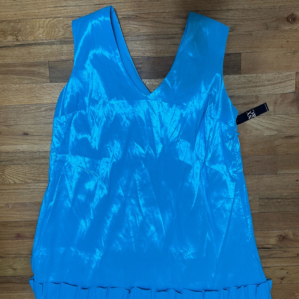 Shiny Blue Dress